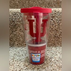Tervis Tumbler Red and Clear Indiana University Tumbler IU 24oz